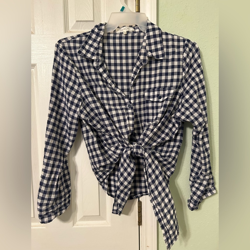 Gingham blouse  size: XL